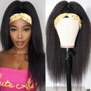 UNice Hair 10A Kinky Straght Half Wig Human Hair for Black Women,100% Unprocessed Brazilian Virgin Hair Glueless 3/4 Half Wig Wear and Go 150% Density Natural Color 16inch UNICE Store