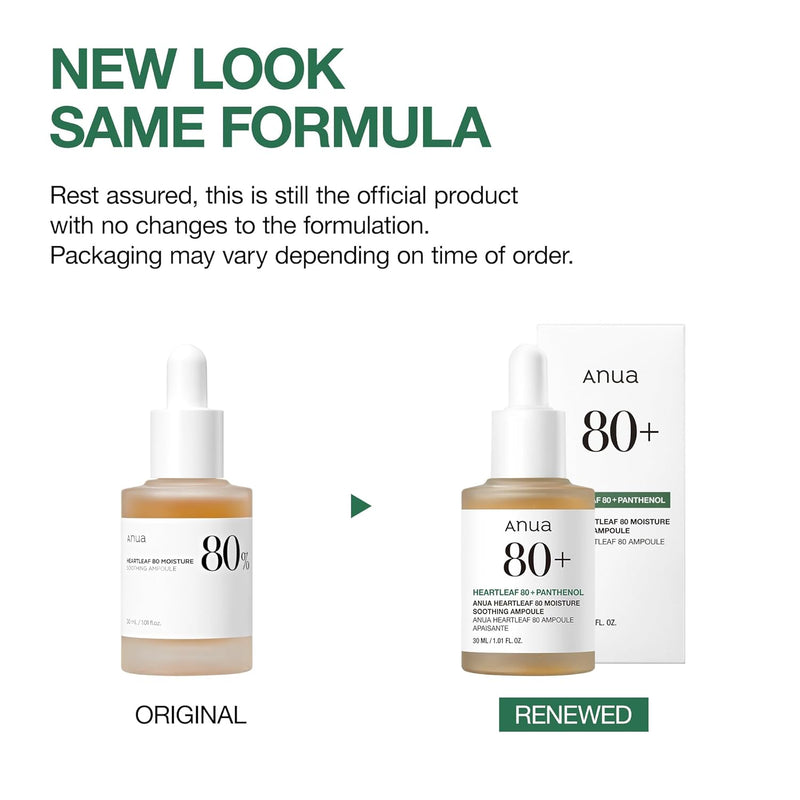 Anua Skin Relief Duo for Calming Skin, Heartleaf 77 pH 5.5 Soothing Toner, Heartleaf 80 Calming Ampoule for Sensitive Skin, panthenol B5, Hydrating, Soothing Effect, Vegan, Korean Skincare Set Infinity Warehouse