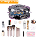 Large Makeup Bag Zipper Pouch Travel Cosmetic Organizer for Women and Girls (Large, Purple) Narwey