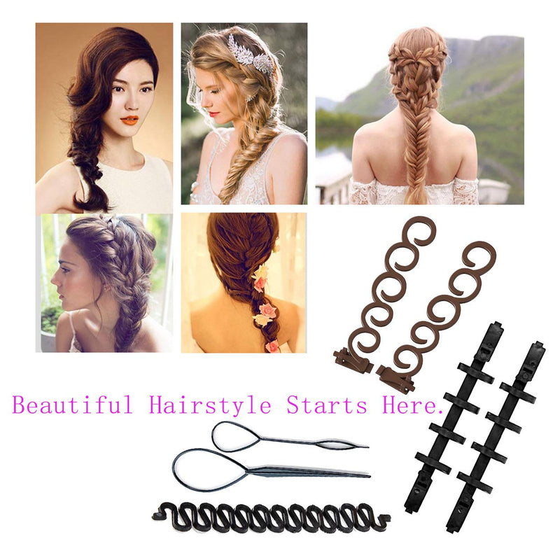 MeetFavorite Twist Plait Hair Braiding Hairdressing Tools,Topsy Tail Hair Braid French Centipede Braiders,Hair Design Styling Tools Accessories MeetFavorite