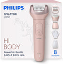 Philips Epilator Series 8000 - Cordless Wet and Dry Electric Epilator, Hair Removal for Legs and Body, with ProGuide, 3 Accessories, 60 min. Runtime, Model BRE708/00 Infinity Warehouse