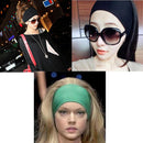 COSMOS Extra Wide 5 Inches Soft Stretchy Yoga Fashion Headband, Black Color CM