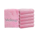 Arkwright Microfiber Makeup Remover Cloths, Pack of 6 Soft Coral Fleece Makeup Towels (13 x 13 in., Pink) Arkwright