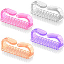 Handle Grip Nail Brush, Larbois Fingernail Scrub Cleaning Brushes for Toes and Nails Cleaner Pedicure Brushes for Men and Women (4 Pack) Larbois