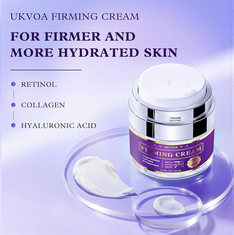 Neck Firming Cream, Anti-Aging Face Moisturizer for Women with Retinol, Collagen & Hyaluronic Acid, Tighten and Lift Neck Cream 1.7 Fl Oz Infinity Warehouse