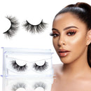 GOO GOO Mink Eyelashes 16mm Natural Mink Lashes 3D Layered Effect Siberian Fake Eyelashes Hand Made Strips Real Eye Lashes Reusable False Lashes for Women 1 Pair GOO GOO Store