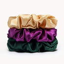3Pack Silk Hair Scrunchy 100% Pure Mulberry Silk 16 Momme Scrunchies with Elastic Band Hair Ties for Women Girls michooyel