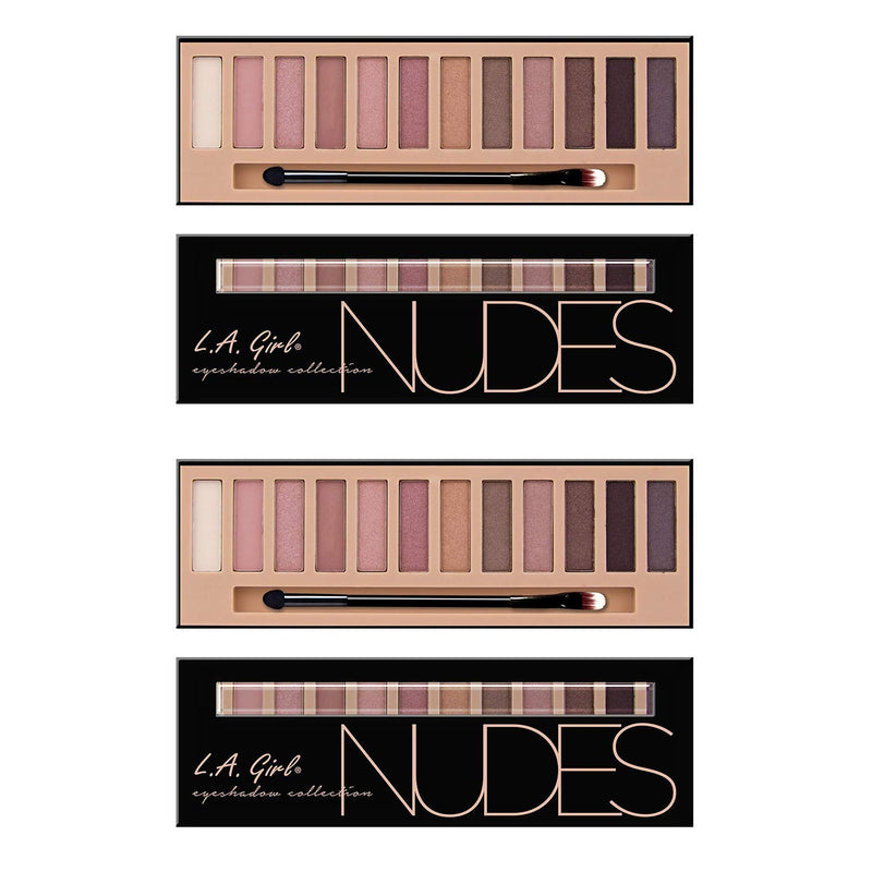 L.A. Girl Beauty Brick Eyeshadow, Nudes, 0.42 Ounce - 2 Pack L.A. Girl