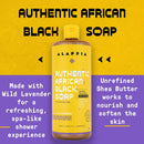 Alaffia Skin Care, Authentic African Black Soap, All in One Body Wash, Face Wash, Shampoo & Shaving Soap with Fair Trade Shea Butter, Wild Lavender 32 Fl Oz Alaffia
