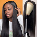 BLY Human Hair Wigs for Black Women 180% Density Straight Human Hair Transparent Lace Front Wigs 4x4 Closure Wig Human Hair Pre Plucked with Baby Hair Natural Color 20 Inch BLY