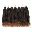 7 packs Passion Twist Crochet Hair 14 Inch Bohemian Curly Braids Water Wave Hair for Passion Twist Braiding Hair 22 Strands/pack Synthetic Fiber Hair Extensions (