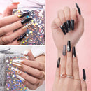 Beetles Black Gold Glitter Gel Nail Polish Set - 6 Colors White Silver Rose Glitter Gel Polish Kit Soak Off Nail Gel Kit, 7.3 ml Each Bottle Christmas Gel Nail Art New Year Holiday Gifts Box beetles Gel Polish