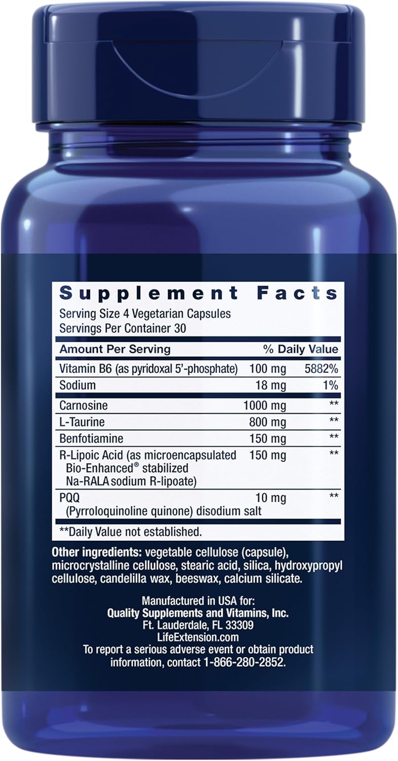 Life Extension Mitochondrial Energy Optimizer with PQQ - Energy Supplement for Healthy Mitochondria - With Taurine, Vitamin B, Pyrroloquinoline Quinone - Gluten-Free, Non-GMO - 120 Vegetarian Capsules Infinity Warehouse