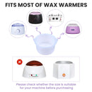 2 Pcs Silicone Wax Pot with 1 Pcs Wax Spatula, Wax Bowl for Hair Removal, Replacement Wax Warmer Pot for Wax Machine Kit, 500ml Wax Warmer for Hair Removal Delanie