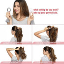 Ponytail Holder Hair Bump Insert Thick Hair Ties Crystal Transparent Filled Ponytail Hairstyle Aid Braid Help | Fashion Hair Bun Maker| Magic Hair Styling Perfect Ponytail Tool for Women Girls vanow