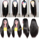 UNice Straight Headband Human Hair Wig Glueless None Lace Front Wig Brizilian Virgin Hair Machine Made Wear and Go Wig for Black Women 150% Density 22inch UNICE Store