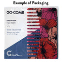 Go-Comb - Wallet Sized Hair & Travel Comb - Wide Tooth - Black Plastic 3-Pack Go-Comb