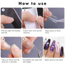 Fake Nails Kit Acrylic Nails - False Nails With Glue Ejiubas Press On Nails Set 500PCS Clear Full Cover False Nails 4PCS Nail Glues 1PC Nail File With Case Ejiubas
