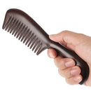 Onedor Handmade 100% Natural Black Sandalwood Hair Combs - Anti-Static Sandalwood Scent Natural Hair Detangler Wooden Comb (Black Sandalwood Wide Tooth) Onedor
