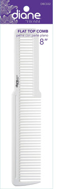 Diane Flat Top Comb, White, 12 Count, Detangler, hair brush, wide handle, medium teeth, professonial, salon, barber, wavy hair, long hair, straight hair, adults and kids, boys and girls Diane