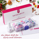 Makartt Nail Art Foil Glue Gel with Starry Sky Star Foil Stickers Set Nail Transfer Tips Manicure Art DIY 8ML, 10PCS (2.5cm100cm) Stickers, Natural Flower Nail Foil Stickers UV LED Lamp Required P-72 Makartt Store