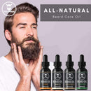 Scented Beard Oil Variety Pack of 4 - Natural Citrus, Vanilla, Sandalwood, & Cedarwood Sampler Scents for Men - Softens & Conditions with Organic Tea Tree, Argan, & Jojoba Oils - Striking Viking Striking Viking