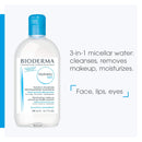 Bioderma - Hydrabio H2O - Micellar Water - Cleansing and Make-Up Removing - for Dehydrated Sensitive Skin, 16.7 Fl Oz (Pack of 2) Bioderma