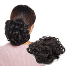 Messy Bun Hair Piece with Combs Clip in Bun Scrunchie Juva Bun Dish Fluffy Wavy Hair Updo Easy Stretch Big Chignon Short Ponytail Hairpiece for Women Brownish Black Benehair
