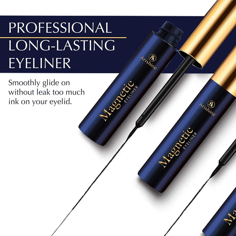 Arishine Magnetic Eyeliner, Natural Look,Waterproof and Smudge Resistant Arishine