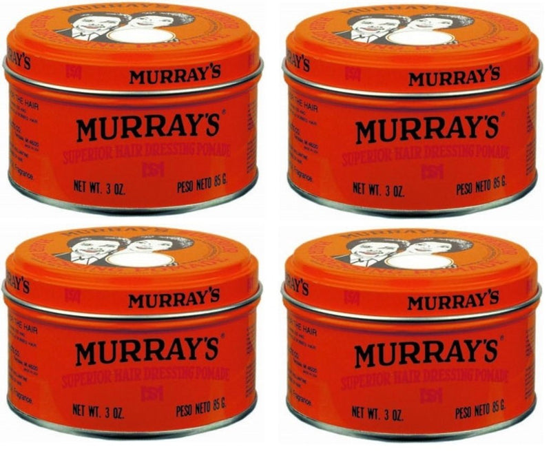 Murray's Hair Dressing Pomade, Superior 3 Ounces (Pack of 4) Murrays
