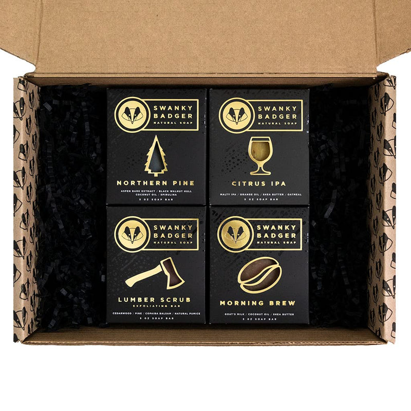 Swanky Badger - Natural Soap Gift Set (4 Bars) Swanky Badger