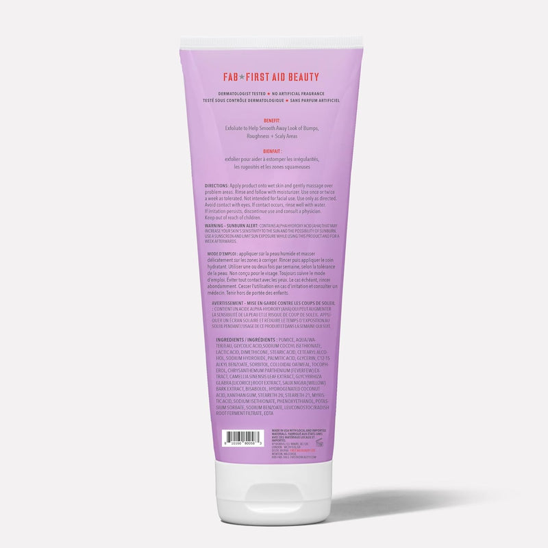 First Aid Beauty - KP Bump Eraser Body Scrub with 10% AHA, Keratosis Pilaris Skin Exfoliater with Glycolic and Lactic acids, Helps Reduce Chicken Skin Bumps, Safe for Sensitive Skin, 10 oz Infinity Warehouse