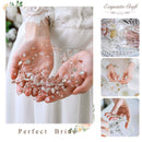 Aukmla Flower Bride Wedding Hair Vine Crystal Bridal Hair Piece Rhinestone Hair Breath Accessories for Women and Girls(9.84 Inches) (Rose Gold) Aukmla