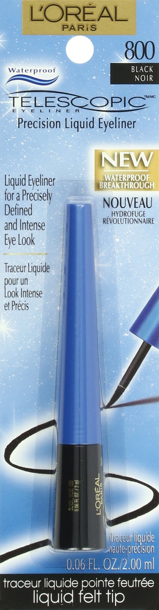 L'Oreal Paris Telescopic Precision Liquid Waterproof Eyeliner, Black L'Oréal Paris