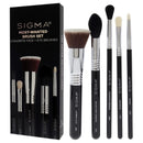 SIGMA Beauty Most Wanted Makeup Brush Set – Set of 5 Favorite Makeup Brushes for Foundation, Highlighter, Eyeshadow, Pencil Liner, and Blending (5 pcs) Infinity Warehouse