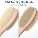 Slick- Shower Brush, Double Sided Brush, Back Scrubber, Bath Brush, Back Brush, Back Brush Long Handle for Shower, Shower Brushes for Your Back, Bath Brush Long Handle for Shower, Shower Back Scrubber Slick Solutions