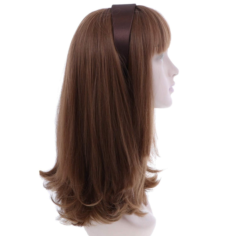 Brown 2 Inch Wide Satin Hard Headband with No Teeth Head band for Women and Girls (Motique Accessories) Motique Accessories