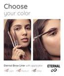 Eternal Automatic Water Resistant Eyebrow Liner Set with Shaping Comb – Long Lasting, Professional and High Precision Brow Definer with No Sharpening, Retractable Twist Up Mechanism (3 Pack) Eternal