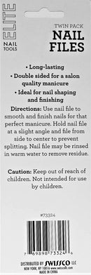 Sapphire Files, Twin Pack, Black Elite Nail Tools
