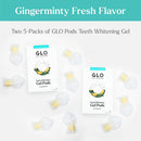 GLO Science So Brilliant Whitening Gel for Teeth – Sensitivity Free Tooth Whitener with 6% Hydrogen Peroxide – Fast, Safe, & Effective – Includes 10 Gingermint Pods (2 Packs) Infinity Warehouse
