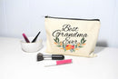 Moonwake Designs- Best Grandma Ever Makeup Bag, Gift for Grandma, Mother's Day Gift, Cosmetic Bag for Nana, Floral Bag, Travel Makeup Pouch Moonwake Designs