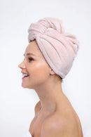 Kitsch Microfiber Hair Towel Wrap for Drying Wet Hair and Microfiber Scrunchies for Frizz Free, Heatless Hair Drying, Cleanse Bundle (Blush, Leopard, White) Kitsch