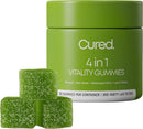 Cured 4 in 1 Gummies for Vitality with Pure Himalayan Shilajit for Men & Women, Lions Mane Mushroom, and Sea Moss Ashwagandha Supplements | Vegan & Non-GMO Neuropathy Supplements | Made in America Infinity Warehouse