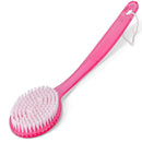 DecorRack Bath Brush with Bristles, Long Handle for Exfoliating Back, Body, and Feet, Bath and Shower Scrubber, Pink (1 pack) DecorRack