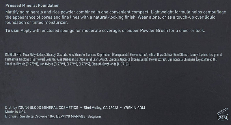 Youngblood Pressed Mineral Foundation, Rose Beige, 0.28 Ounce Youngblood