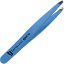 Tweezer Guru Tweezers for Eyebrows - 1 Pack Slant Tip Professional Stainless Steel Eyebrow Tweezers for Women & Men - Great Precision on Brow, Facial Hair & Ingrown Hair (Bold Blue) TWEEZER GURU