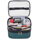 MKPCW Makeup Bags Double layer Travel Cosmetic Cases Make up Organizer Toiletry Bags (Dark green) MKPCW Store