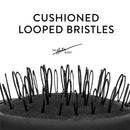 The Hair Shop Mini Black Loop Brush - Salon Professional Grade with Matted Black & Ergonomic Travel Size Design- Small & Safe Detangler Tool for 100% Remy Human and Synthetic Hair Extensions and Wigs The Hair Shop