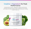 Livingood Daily Creatine + Magnesium Powder, Unflavored | 5g Micronized Creatine Monohydrate with Magnesium for Energy, Muscle Recovery & Performance | 30 Servings Infinity Warehouse