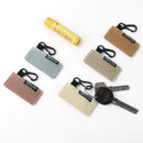 Beautyflier Clip-on Sleeve Chapstick Pouch Keychain Lipstick Holder Elastic Lip Balm Holder Travel Accessories (Pink/Light Blue/Light Brown/Beige/Grey) Beautyflier